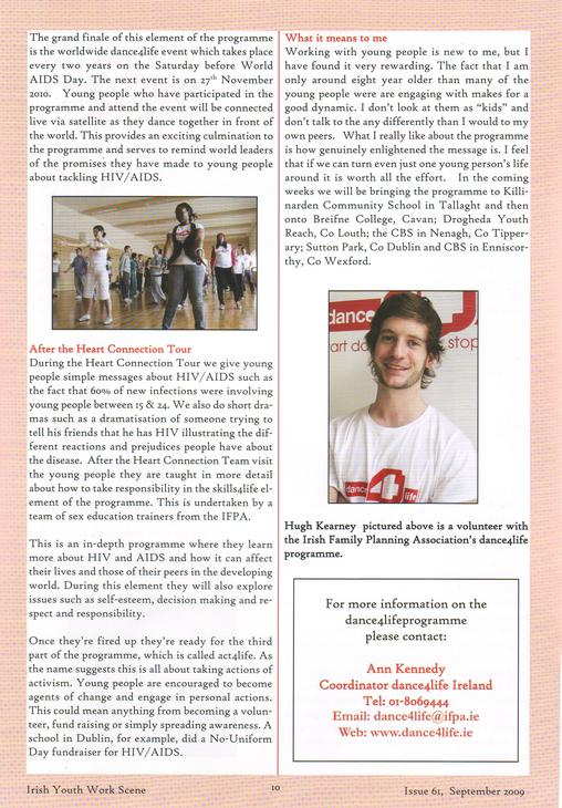 dance4life programme page 3