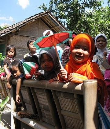 Welcoming committee at Posyandu Family Planning and Health Integrated Community Post in Jogyakarta City